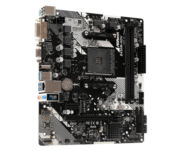 Матична плоча Asrock B450M-HDV R4.0 AMD B450 Socket AM4 micro ATX