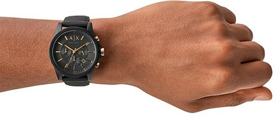 Set Armani Exchange Outerbanks AX7105, orë dore + rrip indentifikues