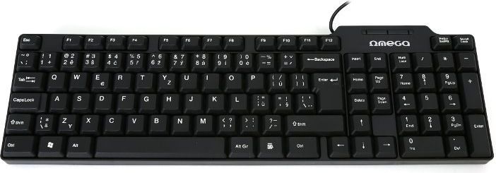 Tastierë Omega OK-05 CZ + SK (OK05TCZ), e zezë
