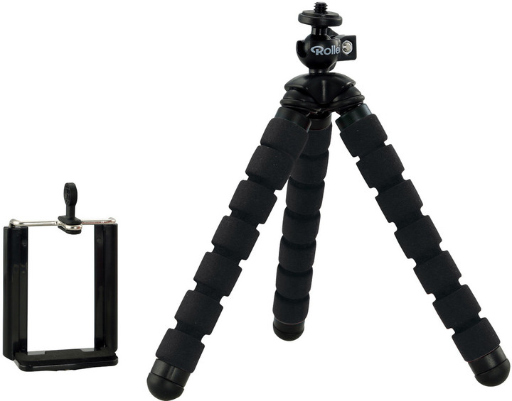 Mbajtëse për fotoaparat dhe telefon Rollei Selfie Mini, e zezë Mbajtëse për fotoaparat dhe telefon Rollei Selfie Mini, e zezë