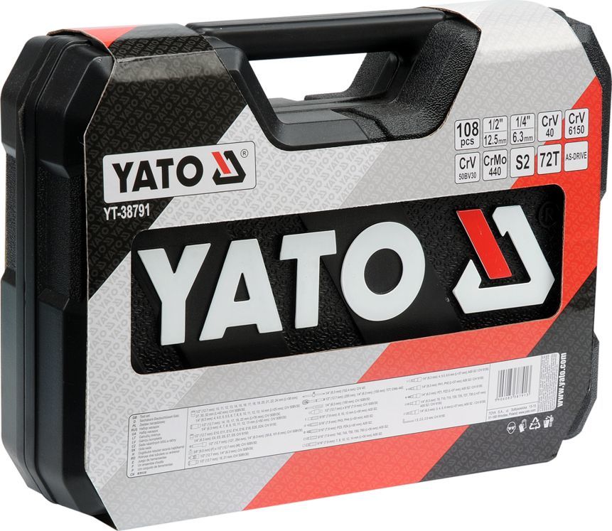 Set çelësash Yato,1/4 "1/2", 108 copë