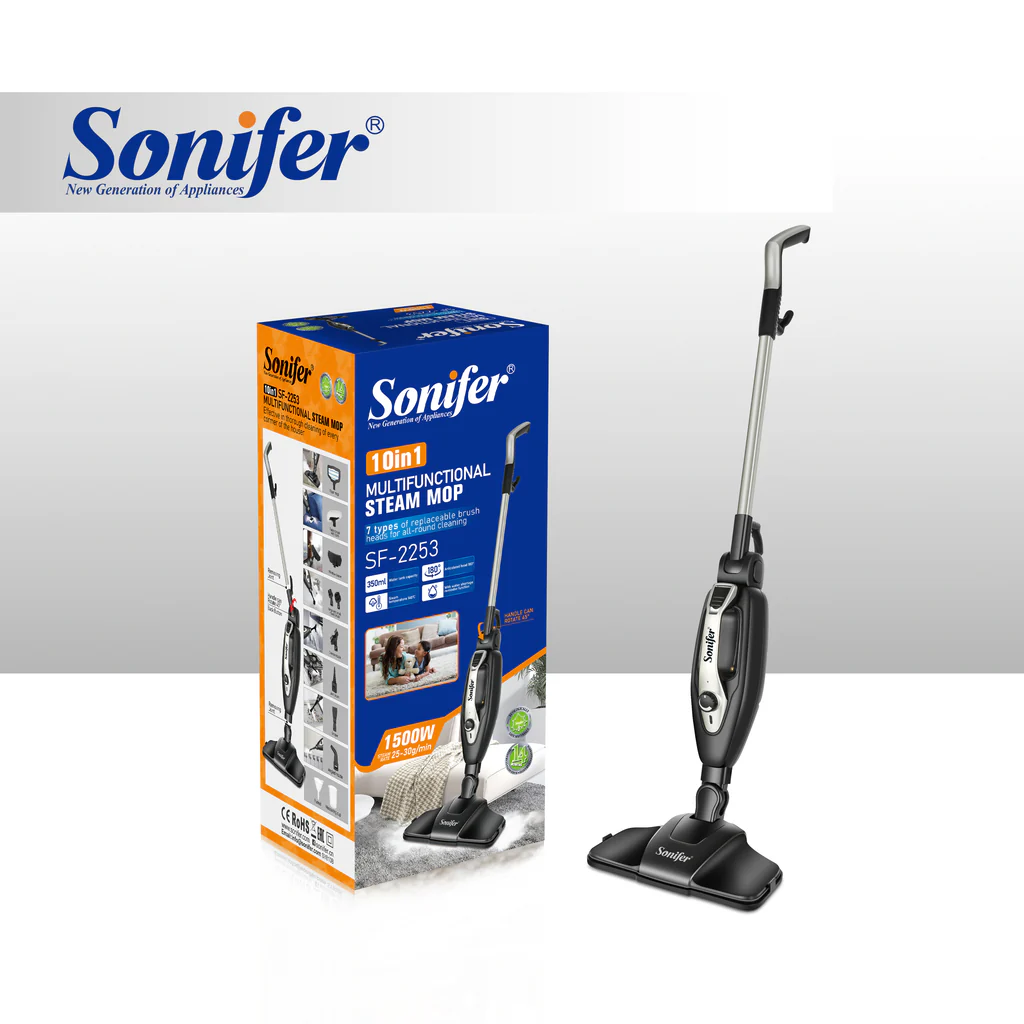 Shtupë avulli Sonifer SF-2253, 10në1, 1500W, 140°C, e zezë