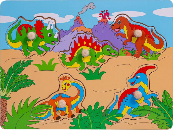 Puzzle për fëmijë Smily Play, me dinosaurë