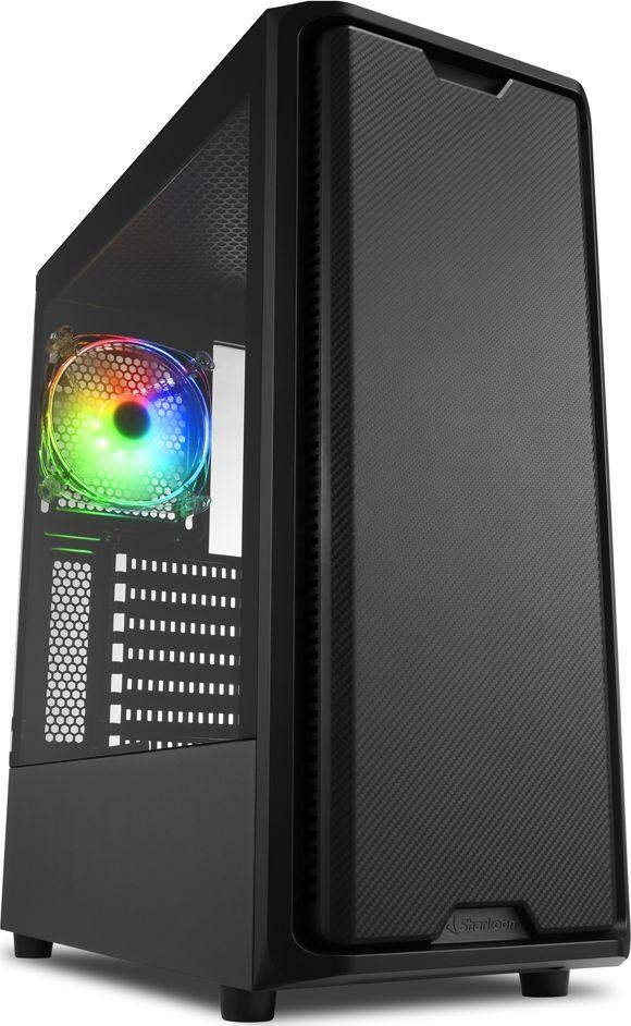 Kasë për kompjuter Sharkoon SK3, RGB, i zi