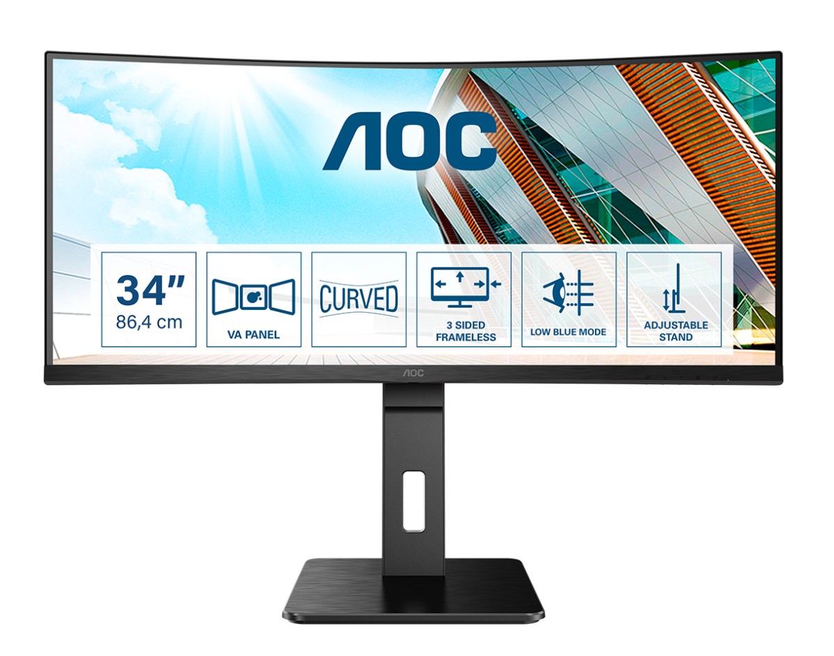 Monitor AOC P2 CU34P2A, 34", 3440 x 1440, 100 Hz, i zi