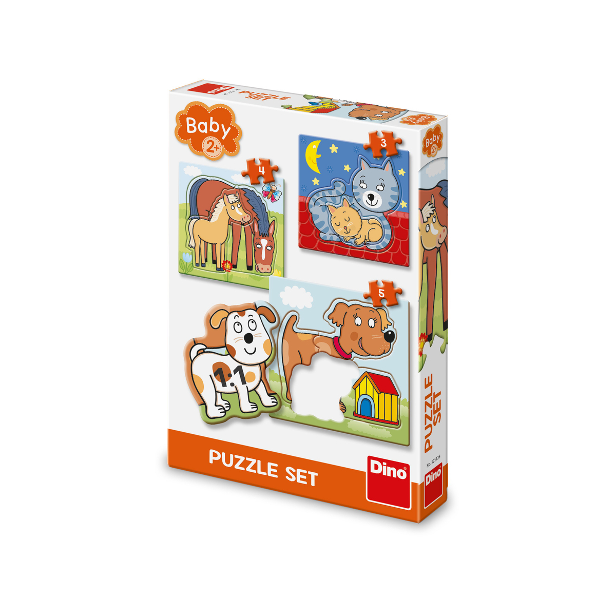 Puzzle Dino Animals, 2+ vjeç, 3-5 pjesë