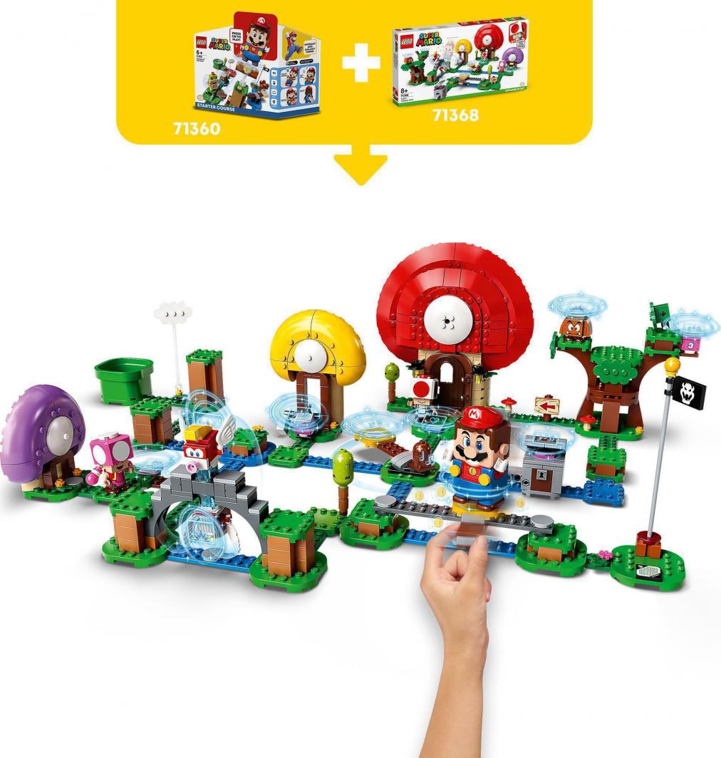 Lego Super Mario Toad Is Looking For The Treasure, 464 elemente