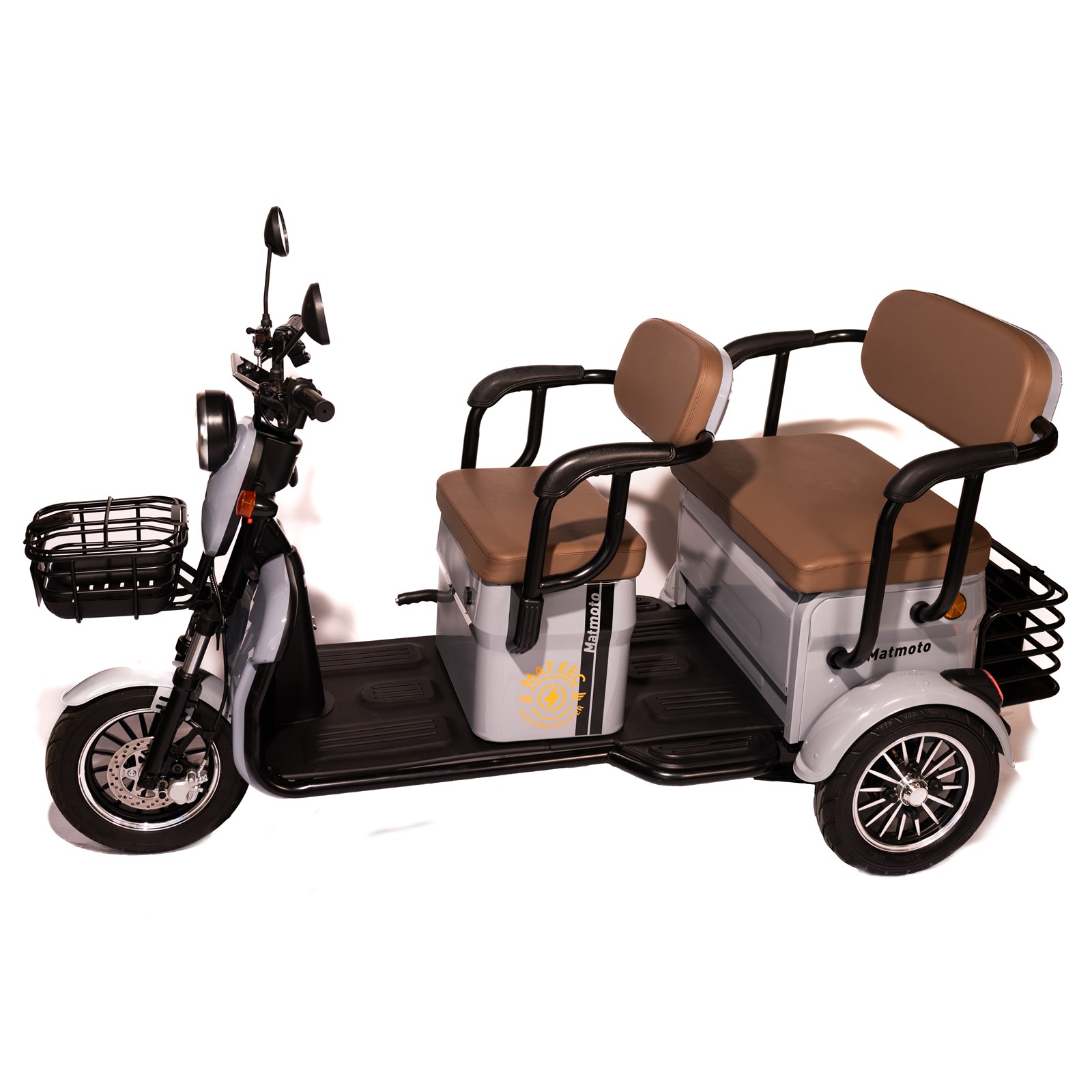 Skuter elektrik për 3 persona Mat Moto Motorcycle, 1800W, i bardhë/ kaftë