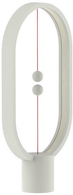 Llampë e plastikës Heng Balance Ellipse USB, e bardhë