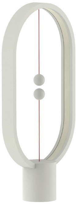 Llampë e plastikës Heng Balance Ellipse USB, e bardhë