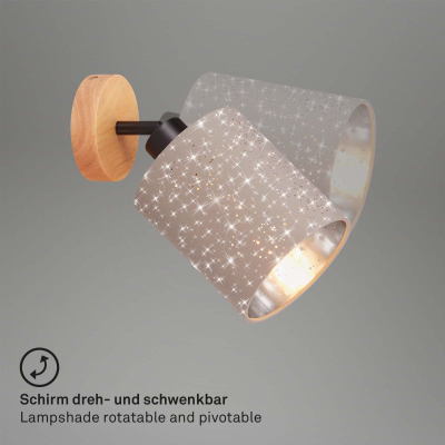 Spote Briloner, 13cm, 1x exkl., E27, 25W, taupe
