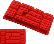 Kallëp silikoni për pjekje Aptel AG433E në formën e tullave LEGO 10 copë, të kuqe