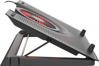 Stendë për ftohje Genesis Oxid 550 për laptop 15.6-17.3", 5 ventilator, dritë të pasme, 1 USB (NHG-1411),e zezë, plastike