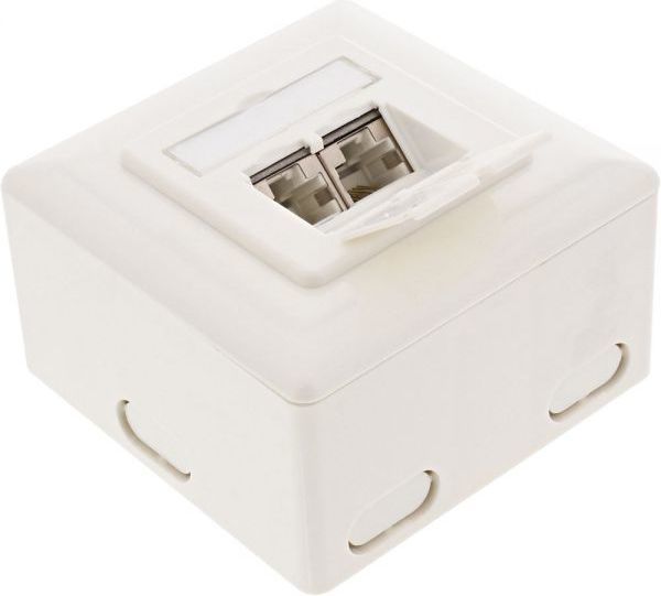 Fole muri InLine Cat.6, 2x RJ45 (75602K), e bardhë 