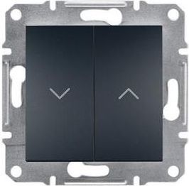 Schneider Electric Asfora Притисен Копче за Ролетни, Anthracite