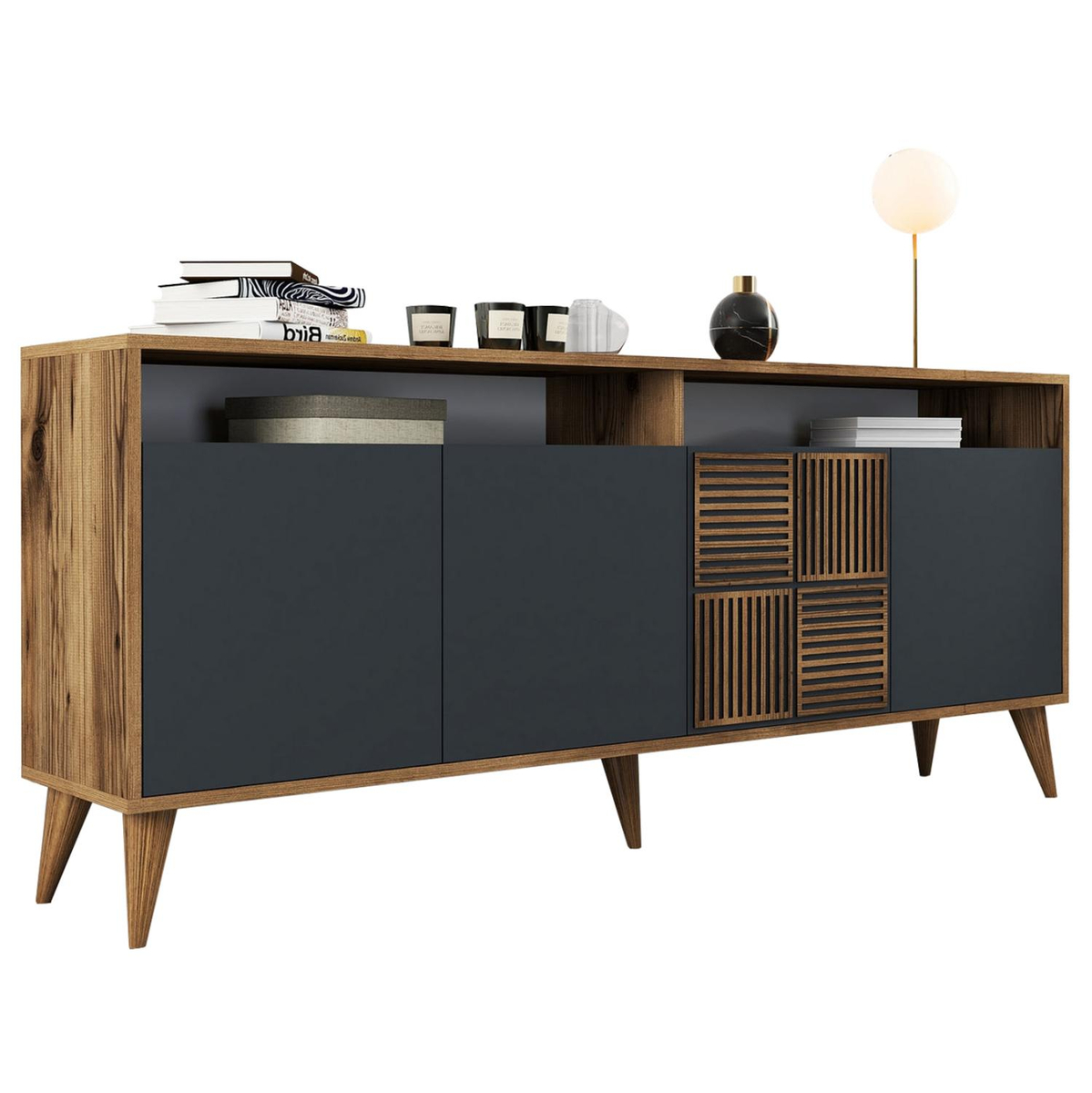 Komodë melamine 180×35×78.6 cm (HM9431.01), gri