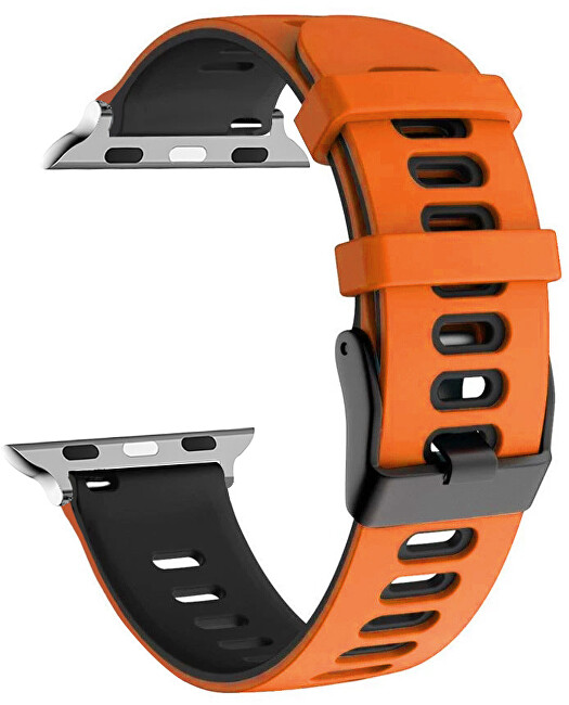 Rrip silikoni 4wrist për Apple Watch 38/40/41 mm, portokalli