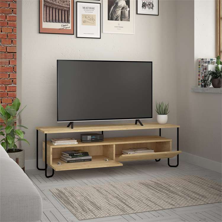 Komodë për TV Decortie Cornea 150 cm, kafe e hapur