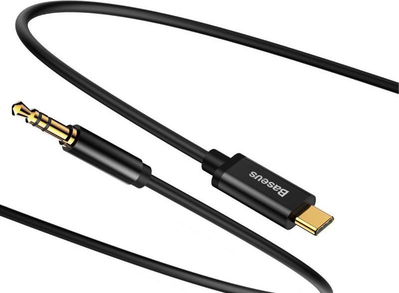 Kabllo USB Baseus (30476-uniw), USB-C në Mini Jack 3.5mm, 1.2 m, e zezë