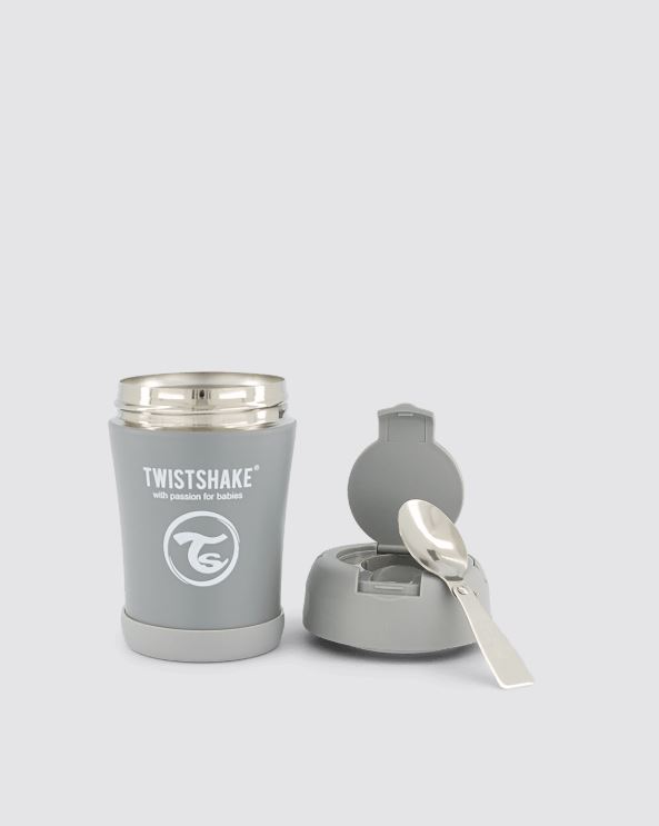 Enë ushqimi e izoluar Twistshake, 350ml, Hiri Pastel