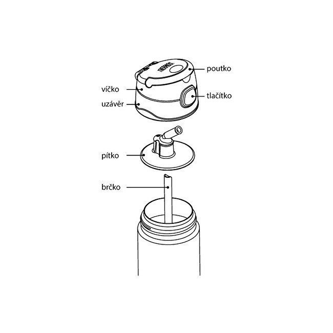 Gotë termike Thermos FUNtainer, e kaltër-argjend 335 ml