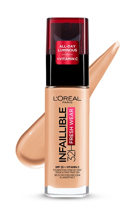 Krem pudër Loreal Infaillible 32H Fresh Wear, nr.120 Golden Vanilla, 30ml