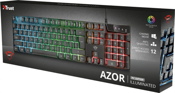 Tastierë Trust GXT 835 Azor, e zezë