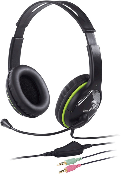 Kufje me mikrofon Genius HS-400A, të gjelbra