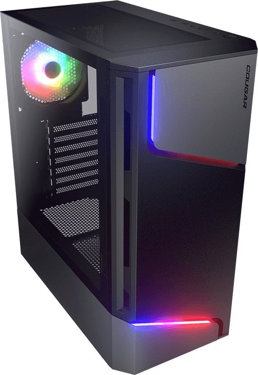 Kasë Cougar Cougar MX360 RGB Midi Towere zezë, Midi Tower