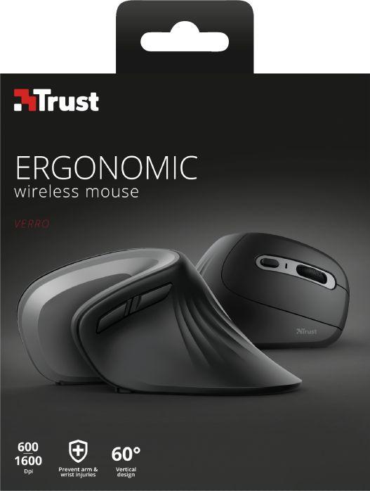 Глувче Trust Verro Ergonomic, црн