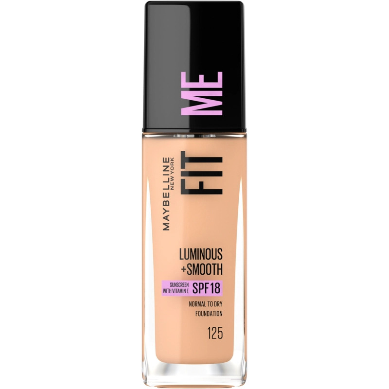 Krem pudër Maybelline Fit Me Luminous+Smooth, nr.125 Nude Beige, 30ml