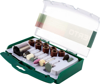 Aksesorë Verto për mini lëmues, komplet 71 copë 