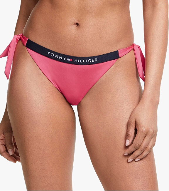 Bikini Tommy Hilfiger Cheeky Side Tie, rozë, L