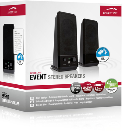 Sistem i altoparlantëve 2.0 Speed Link Event, i zi