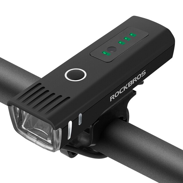 Dritë biçiklete e përparme Rockbros, me USB, 1500 mAh, e zezë