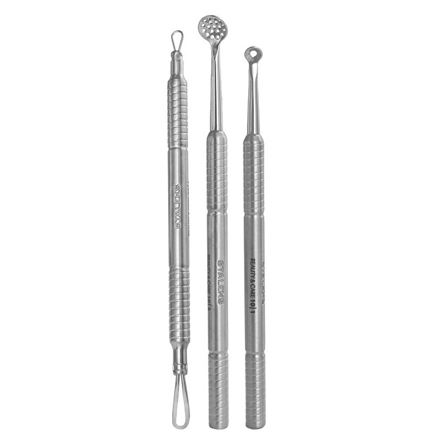 Set spatula kozmetike për fytyrë Staleks, 3 copë