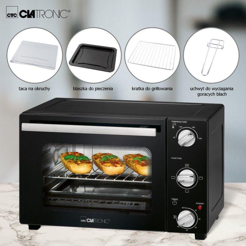 Clatronic MBG 3726 Мини Конвекциска Печка, 20 L, Црна