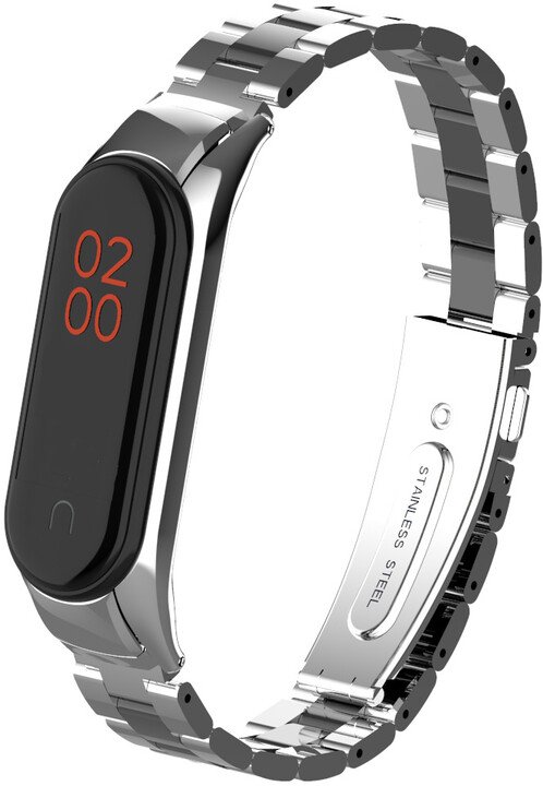 Rrip zëvendësues MAX për Mi Band 3/4, i argjendtë/zi