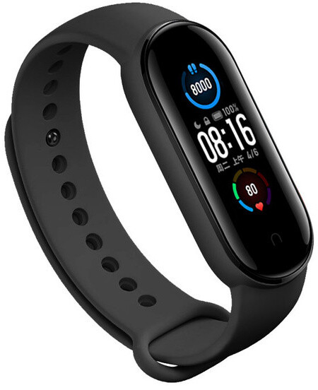 Rrip silikoni EPICO për Xiaomi Mi Band 5, i zi