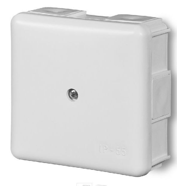 Kuti e montuar në sipërfaqe Elektro-Plast, 6 dalje, IP55, 5 x 2.5 mm2, e bardhë Kuti e montuar në sipërfaqe Elektro-Plast, 6 dalje, IP55, 5 x 2.5 mm2, e bardhë