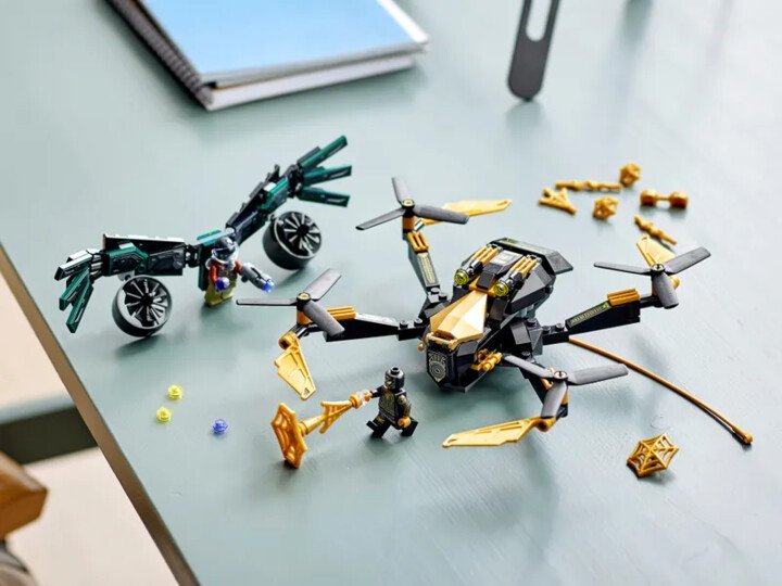 Set lodër LEGO® Marvel Super Heroes 76195 Spider-Man and drone duel, 198 pjesë
