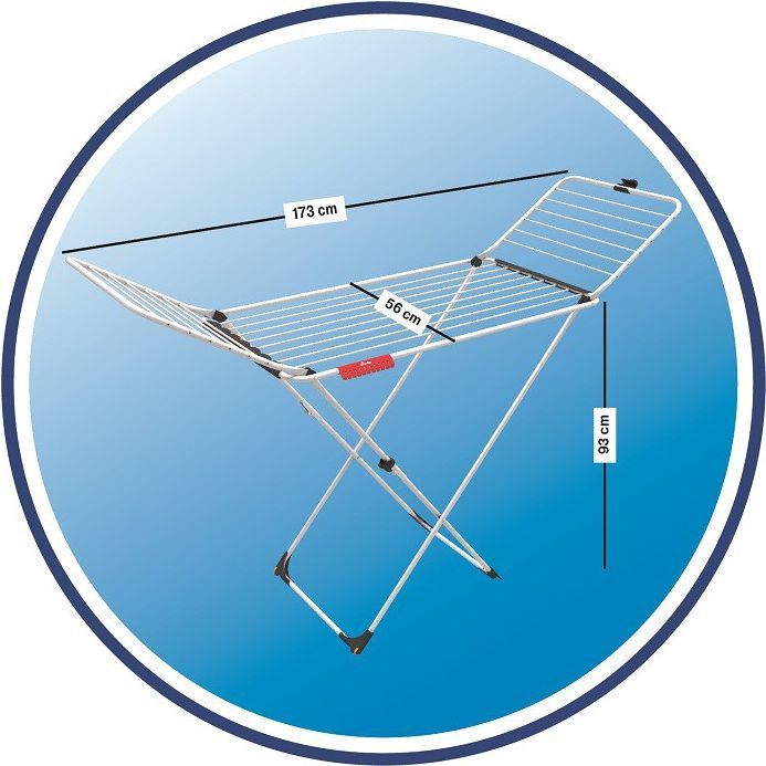Tel për tharjen e rrobave Vileda 173cm, i bardhë