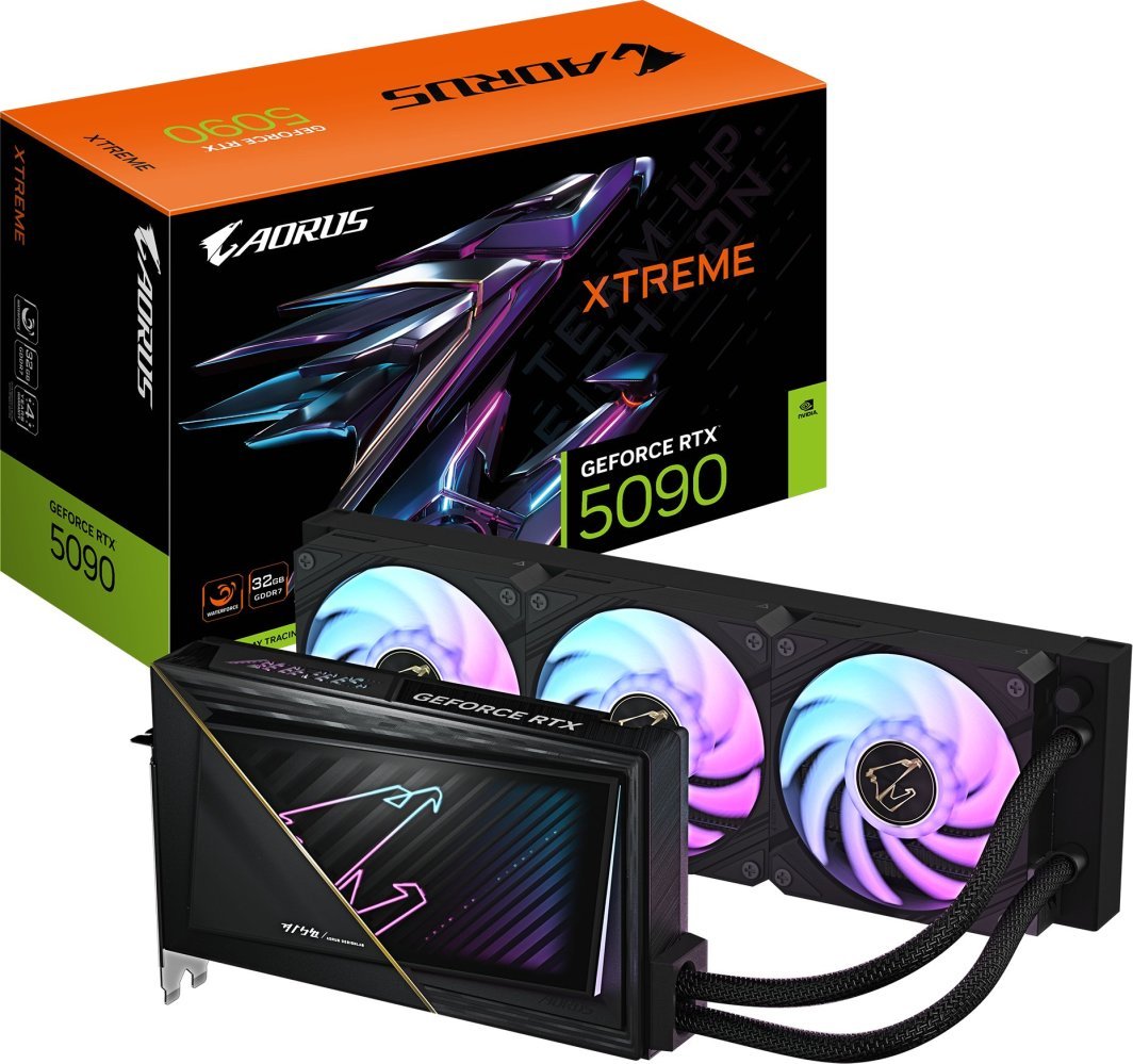 Kartelë grafike Gigabyte AORUS GeForce RTX 5090 Xtreme Waterforce, 32GB GDDR7