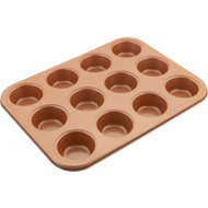 Kallëp për muffins Lamart LT3092, 12 muffins, i bronztë