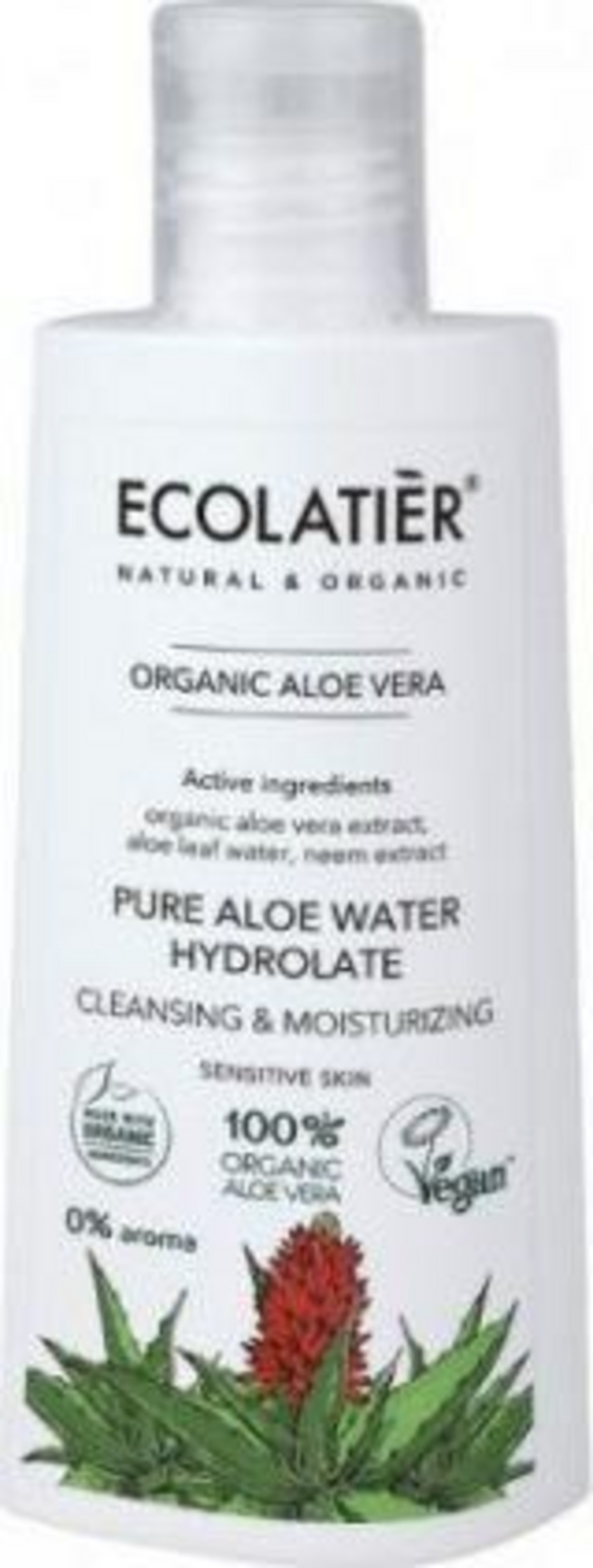 Pastrues dhe hidratues për fytyrë Ecolatier Hydrolate Organic Aloe Vera, 150 ml