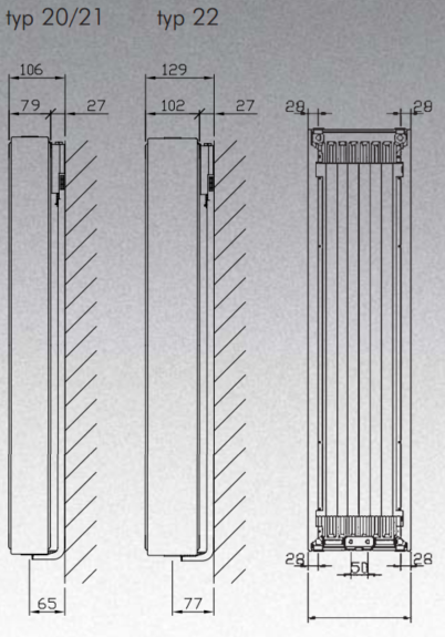 Stelrad Vertex Style Радијатор Тип 22, 400x1800 mm, 1476W