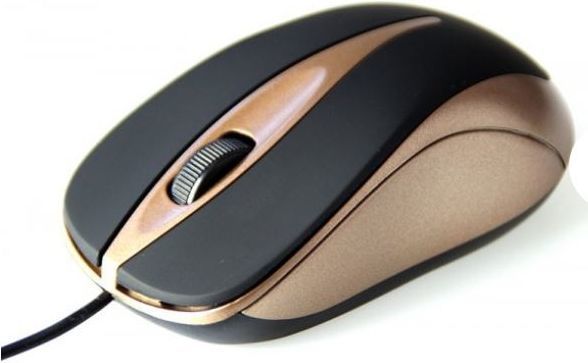 Maus Media-Tech Plano, me kabllo, USB, i zi dhe i artë
