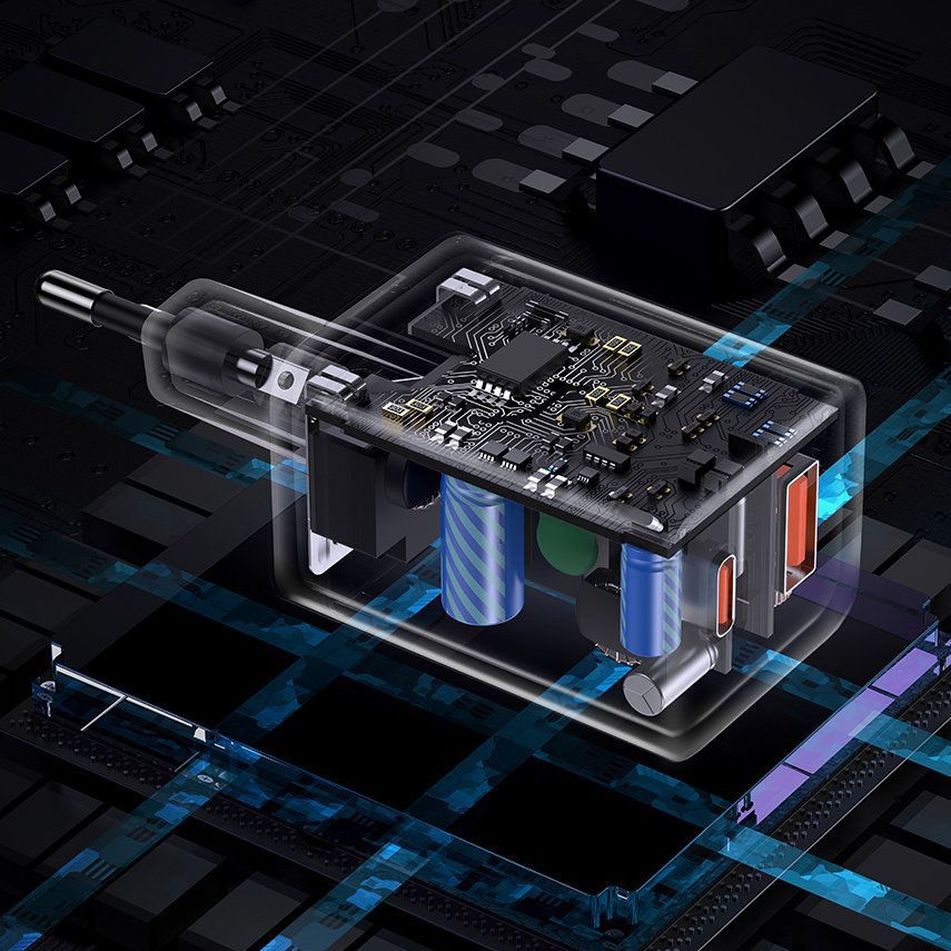 Karikues Baseus Super Si Pro, 1 x USB A 1 x USB C, i zi