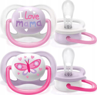 Memë qetësuese Avent Orthodontic Ultra Air butterfly, 0-6m, 2 copë, rozë Memë qetësuese Avent Orthodontic Ultra Air butterfly, 0-6m, 2 copë, rozë