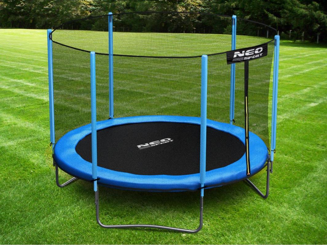 Trampolinë kopshti Neo-Sport me rrjetë të jashtme, 312 cm